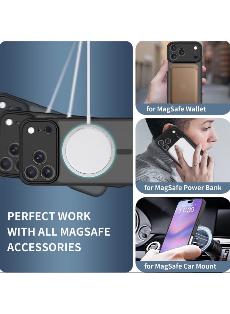 TIGER iPhone 17 Pro Magnetic Case with MagSafe Compatibility, Black Translucent Matte Back, Slim Shockproof Cover for 6.3-Inch iPhone 17 Pro, Protective and Stylish - Image 5
