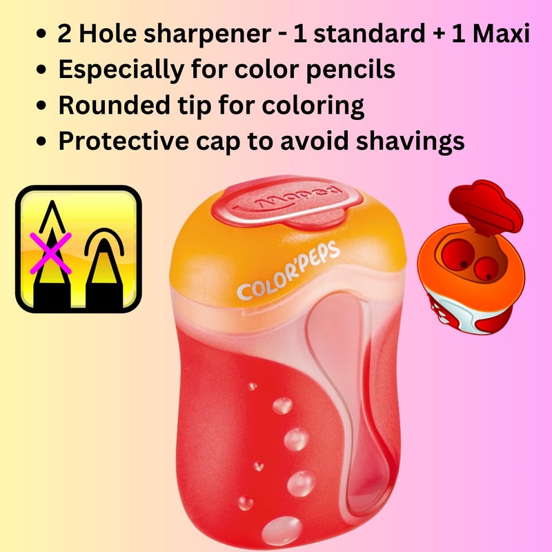 Maped MAPED Colour Pencil Kit|Special Sharpener for Colour Pencils|Two Hole Sharpener|Colour Pencils|Brilliant Quality, Smooth Texture| Non-Toxic And Safe|Colouring Set|Vibrant Colours  - Image 3