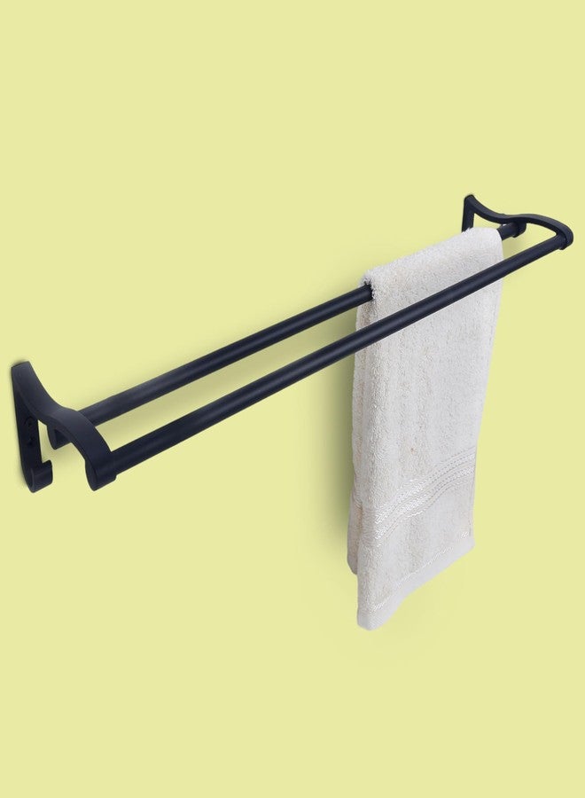 Pathavi Stainless Steel Towel Rack for Bathroom - Wall Mounted, Rust-Resistant Towel Bar for Bath & Kitchen - Space Saving Modern Towel Holder (24 Inch-Black Finish, Pack of 1) - Image 1