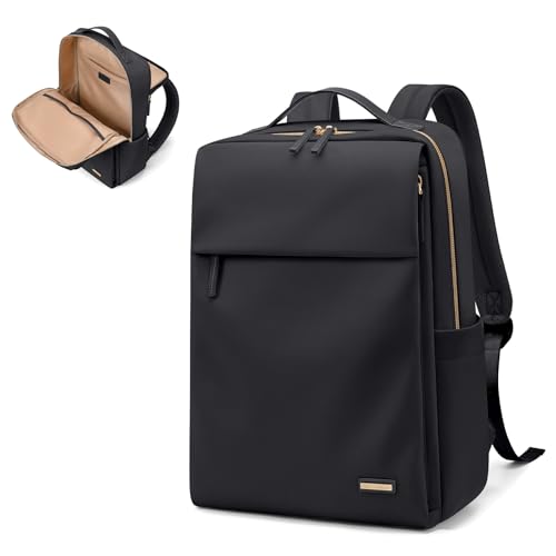 GOLF SUPAGS Travel Laptop Backpack for Women Airline Approved for Work College Travel Multi-Functional Casual Daypack Teacher Nurse Bags Fits 15.6 Inch Notebook (Black) - Image 1