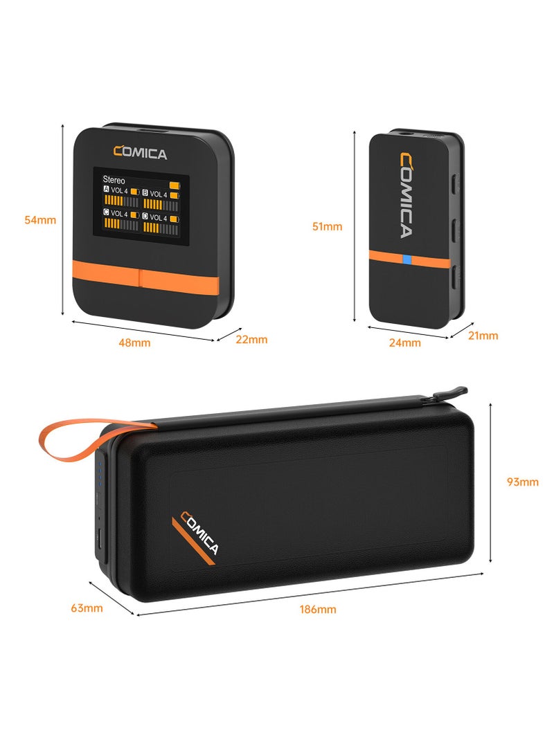 كوميكا نظام ميكروفون لاسلكي Comica Audio Vimo Q K4-Person للكاميرات والهواتف الذكية (أسود) - Image 4