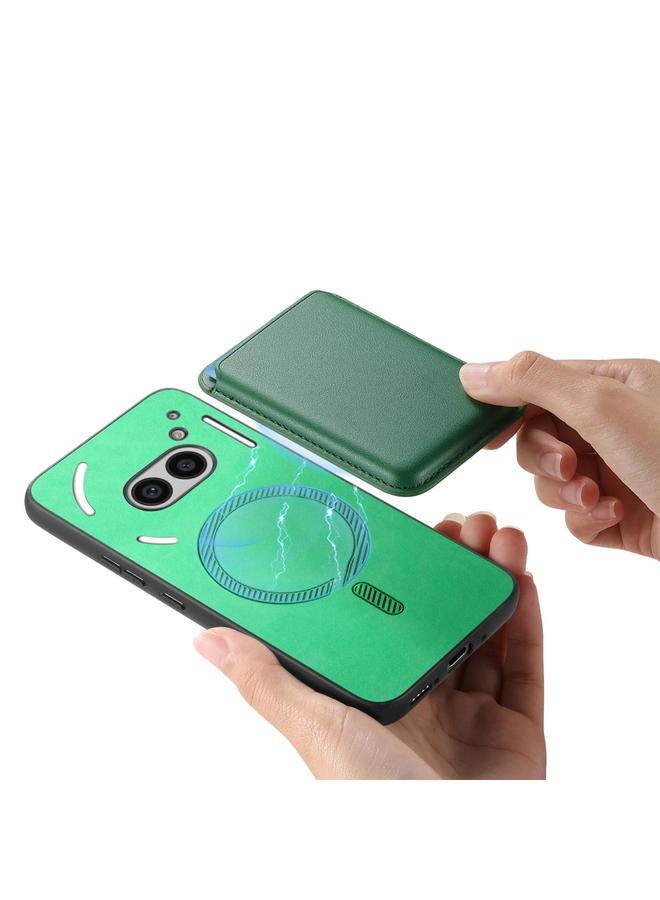 S-TOP Case For Nothing Phone 2a Retro Magsafe Card Bag PU Back Cover Phone Case - Image 4