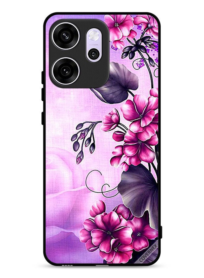 Covernex Oppo Reno14 F Protective Case Cover Romantic Flowers Wallpaper - Image 1