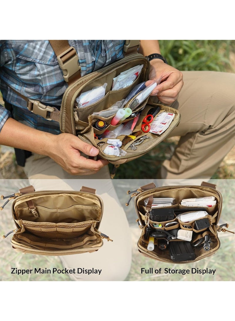 VOTAGOO VOTAGOO Tactical Chest Bag 2L Chest Rig Pouch with Compartment Adjustable Strap Outdoor  - Image 4