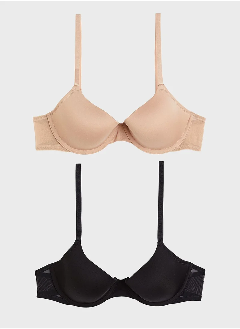 اتش اند ام 2 Pack Plunge Neck Bra