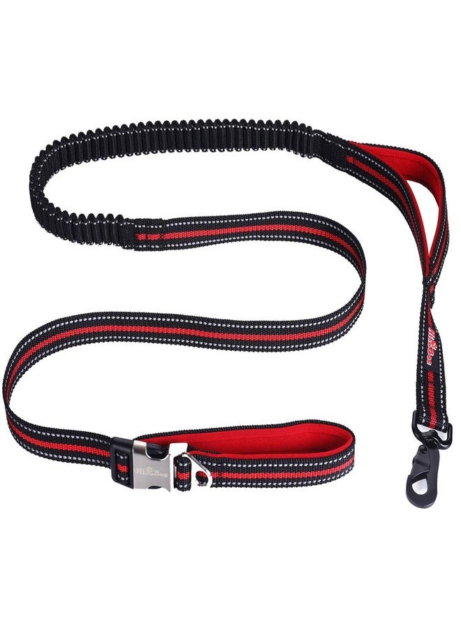 HICOBOS Dog Training Leash 6ft for Large Medium Dogs-2 Padded Traffic Handle Rope- Heavy Duty Shock Absorbing Bungee- Optional Hands Free for Dog Training, Walking, Jogging & Biking (Red) - Image 1