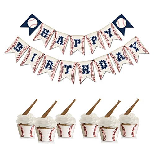 ZTZTST Baseball Birthday Banner,Baseball Party Decorations,Party Garland, Birthday Decorations - Image 5