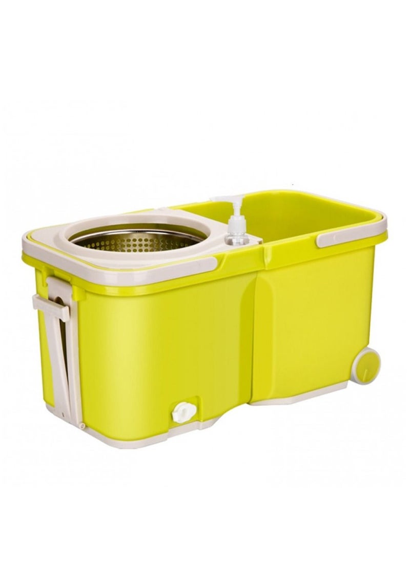 Hi homey - Split Bucket Mop with 2 Mop Heads-Green - Image 1