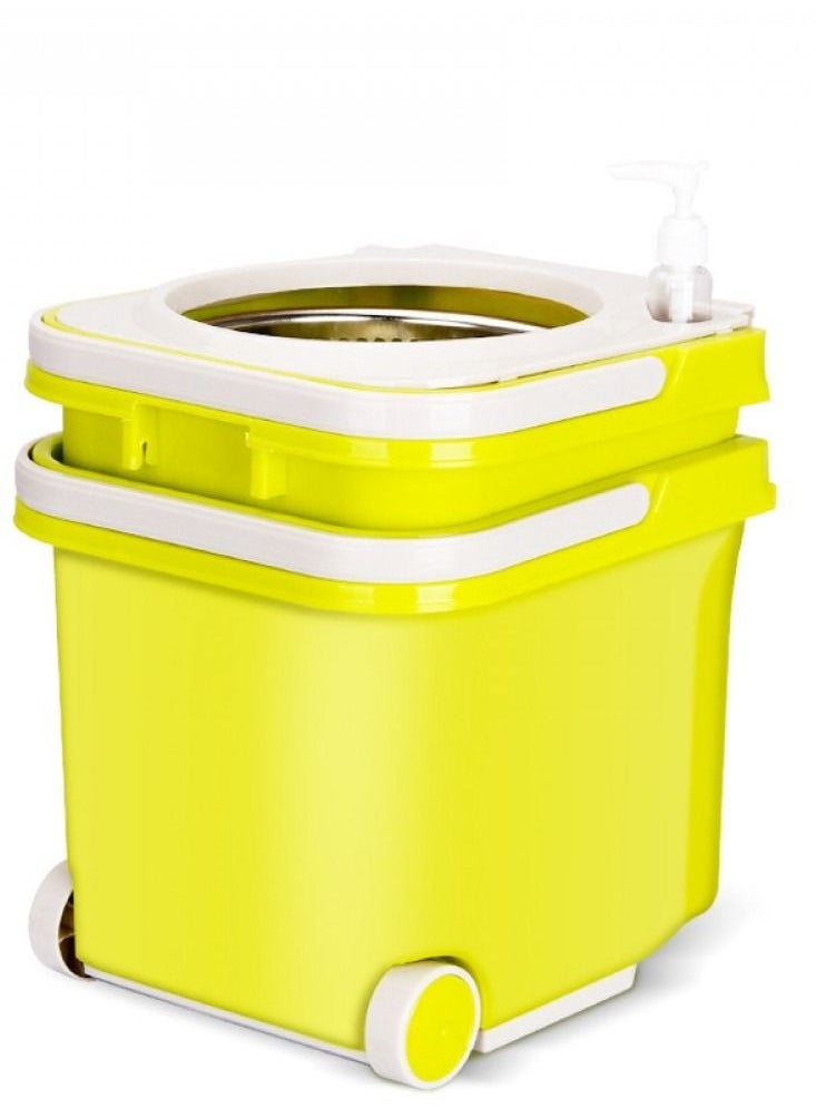 Hi homey - Split Bucket Mop with 2 Mop Heads-Green - Image 1