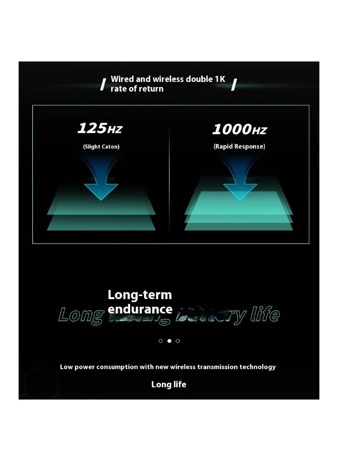 aigo GM80 Plus 3 Mode Wireless, Bluetooth & Wired Gaming Mouse - 12,000 DPI Optical Sensor PAW3311 - Lightweight 52G - Polling Rate 1000 Hz - Image 4