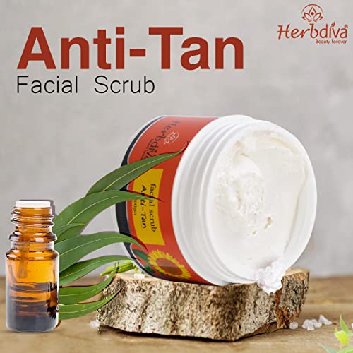 Herbdiva Anti-Tan Facial Scrub | 500g | Face & Body Scrub | Tan Removal & Blackheads | Enriched with Clove Oil & Glycerin | Deep Cleansing | Exfoliating Scrub | For All Skin Types - Image 2