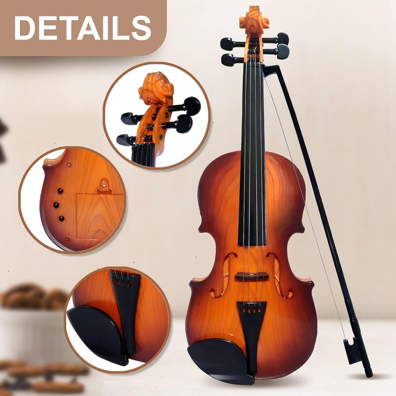 TERRIFI 16 Inch Violin Toy for Kids, 4-String Musical Instrument for Children, Multifunctional Portable Electronic Violin, Educational and Fun for Boys and Girls - Image 2
