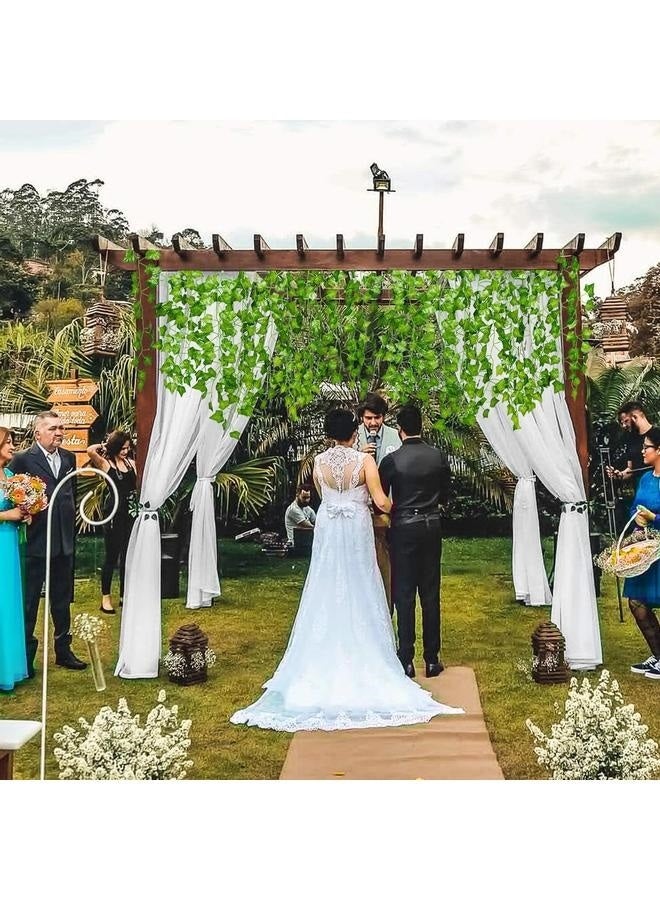 12-Piece Artificial Hanging Ivy Leaves Green-Fake Ivy Leaves Vines Artificial Garland Greenery Hanging Plants for Bedroom Decor Aesthetic, Party Wedding Wall - Image 3