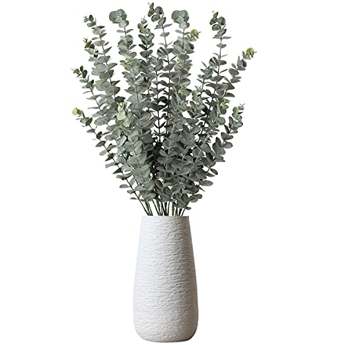 Briful 29'' Faux Eucalyptus Branches Spray Artificial Eucalyptus Leaves Long Stems Fake Flower Greenery Tall Plants Real Touch Flowers Eucalyptus for Wedding Bouquet Vase Floral Arrangement Decor 5 Pcs - Image 1