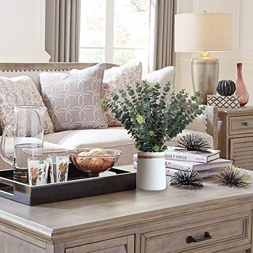 Briful 29'' Faux Eucalyptus Branches Spray Artificial Eucalyptus Leaves Long Stems Fake Flower Greenery Tall Plants Real Touch Flowers Eucalyptus for Wedding Bouquet Vase Floral Arrangement Decor 5 Pcs - Image 2
