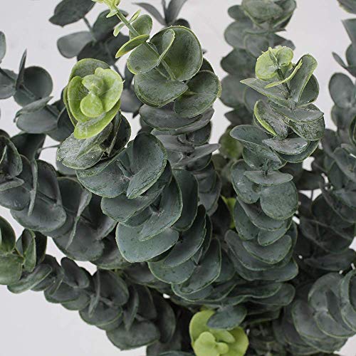 Briful 29'' Faux Eucalyptus Branches Spray Artificial Eucalyptus Leaves Long Stems Fake Flower Greenery Tall Plants Real Touch Flowers Eucalyptus for Wedding Bouquet Vase Floral Arrangement Decor 5 Pcs - Image 5