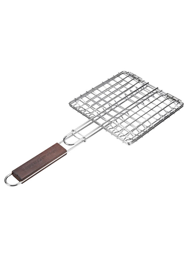 AL SANIDI 25*25cm Coated Metal Grill - Durable and heat resistant, easy to carry and store, suitable size for grilling. - Image 1