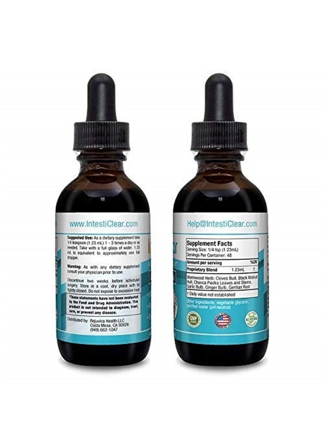 Rejuvica Health IntestiClear - Advanced Intestinal Cleanse Support for Humans - All-Natural Liquid Formula for 2X Absorption - Bonus Liver Support - Wormwood, Black Walnut, Ginger and More  - Image 2