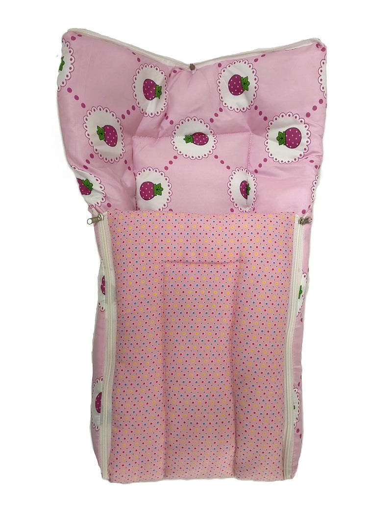 MY BABY My Baby New Born Baby Bed Sleeping Bag Cotton Baby Bedding Unisex Baby Sleeping Bed Pink - Image 2