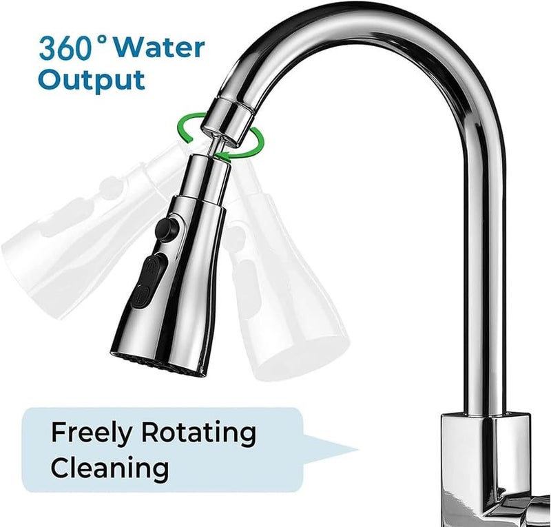 VAMIKA Universal Movable Kitchen Faucet 360 Rotating Tap with Flexible Neck for Sink Bathroom Utility Use - Image 2