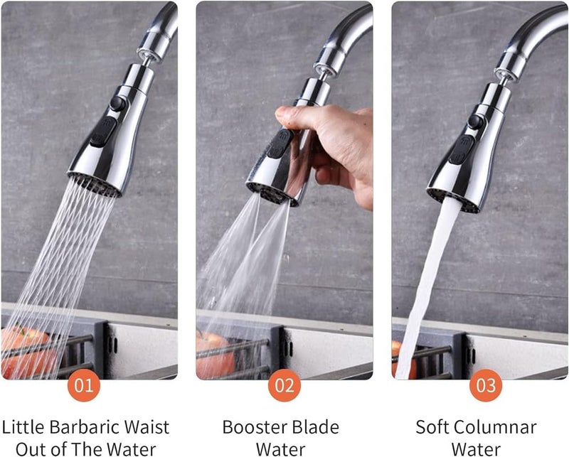 VAMIKA Universal Movable Kitchen Faucet 360 Rotating Tap with Flexible Neck for Sink Bathroom Utility Use - Image 4