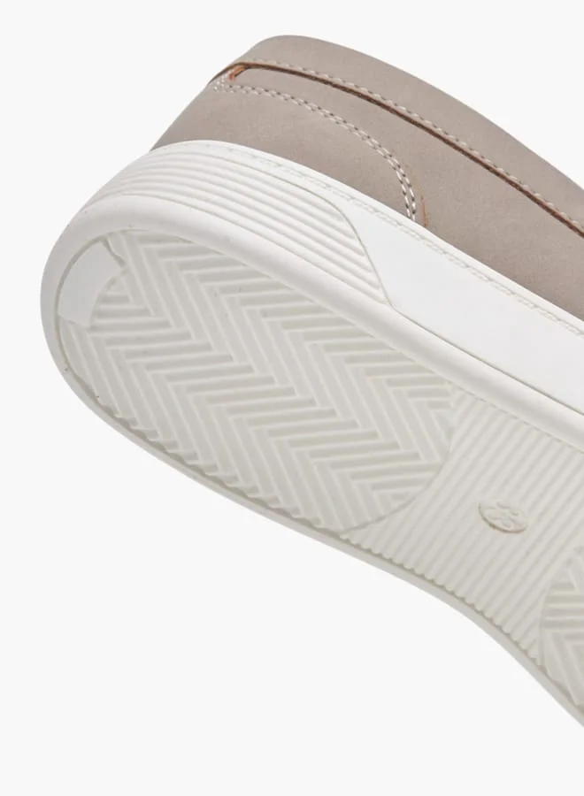 سيد دوتشيني Boys Solid Slip-On Loafers With Cutout Detail