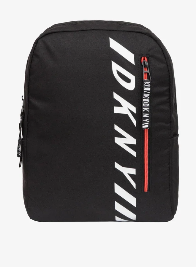 د ك ن ي Women's Logo Print Backpack with Double Handle and Zip Closure Free Size