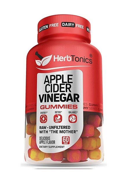 Apple Cider Vinegar Gummy with Mother Unfiltered ACV Gummies in Apple Flavor