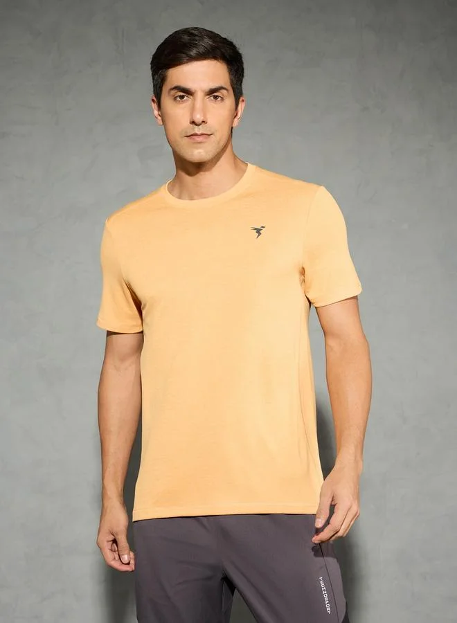 Technosport Technosport Men Solid Slim Fit Crew Neck T-Shirt