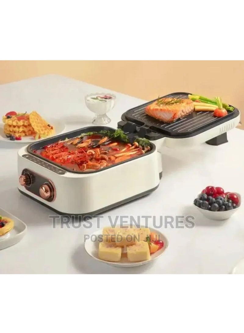 لاك شواية كهربائية 10 في 1 مع وعاء طهي، طباخ متعدد الوظائف - Image 1