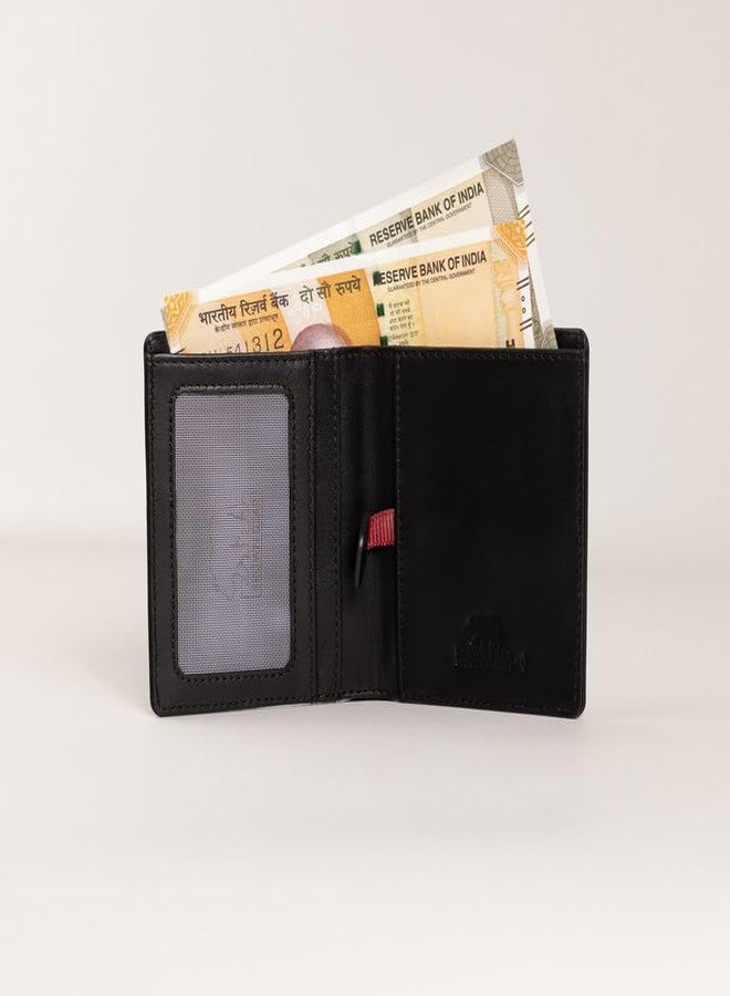 BROWN BEAR RFID Protected Card Holder, Pull Card Storage, Hidden Pocket, Multiple Card Holder, Black - Image 2