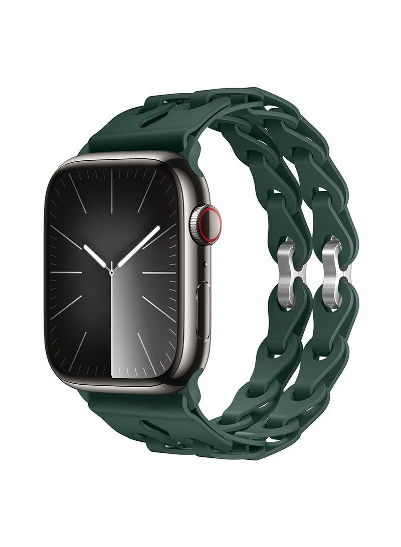 Y&D For Apple 42/44/45/49mm Fashion Hollow Silicone Bracelet Strap - Image 2