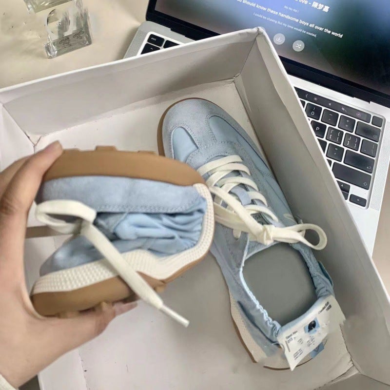 2024 Trendy Ballet-Inspired Sneakers for Women Blue 