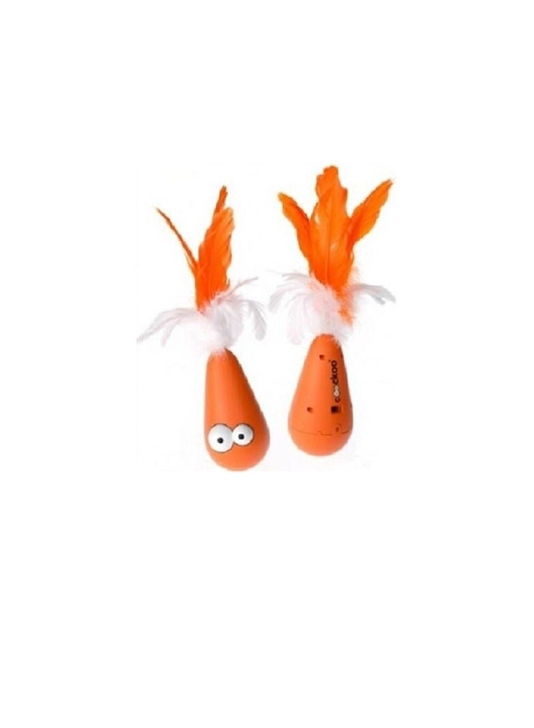 Ebi Coockoo Wobble Orange Toy For Cats 7.3cm - Image 1