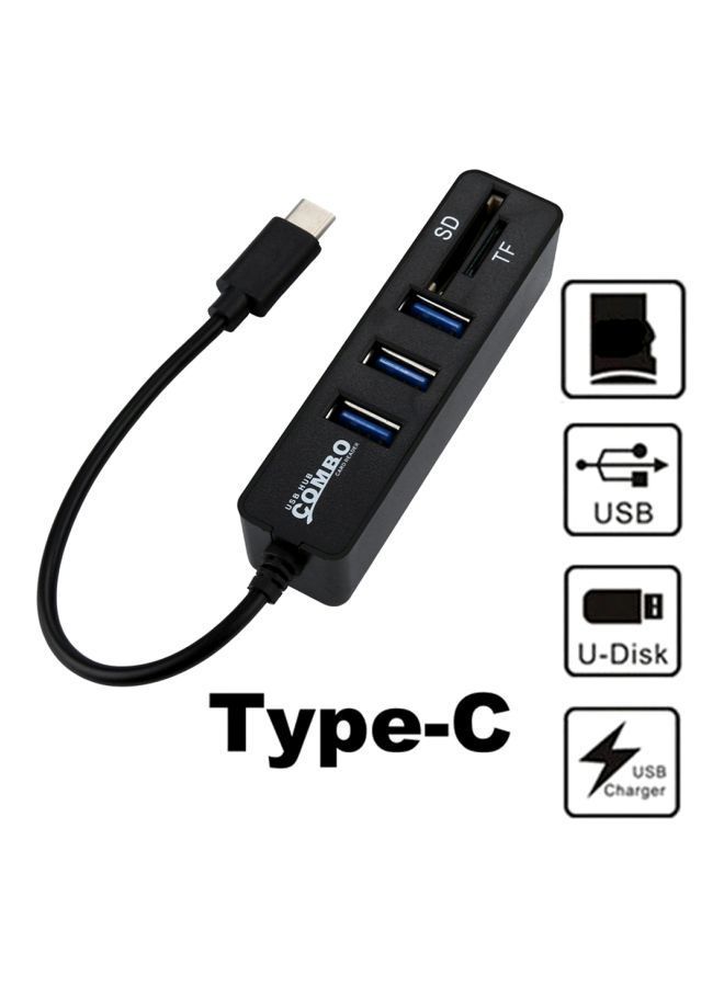 NIBEMINENT Type-C USB Hub 12centimeter Black - Image 4