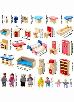 Wooden Dollhouse Furniture Doll House Furnishings With 8 Pieces Winning Doll Family Set Dollhouse Accessories For Boys Girls Miniature Dollhouse Family Figures Imaginative Play Toy (Classic Style) - pzsku/Z6D961B2833507A90FC66Z/45/_/1652698732/9a4a2fb1-c1eb-4eb9-8166-1a7793ab1287