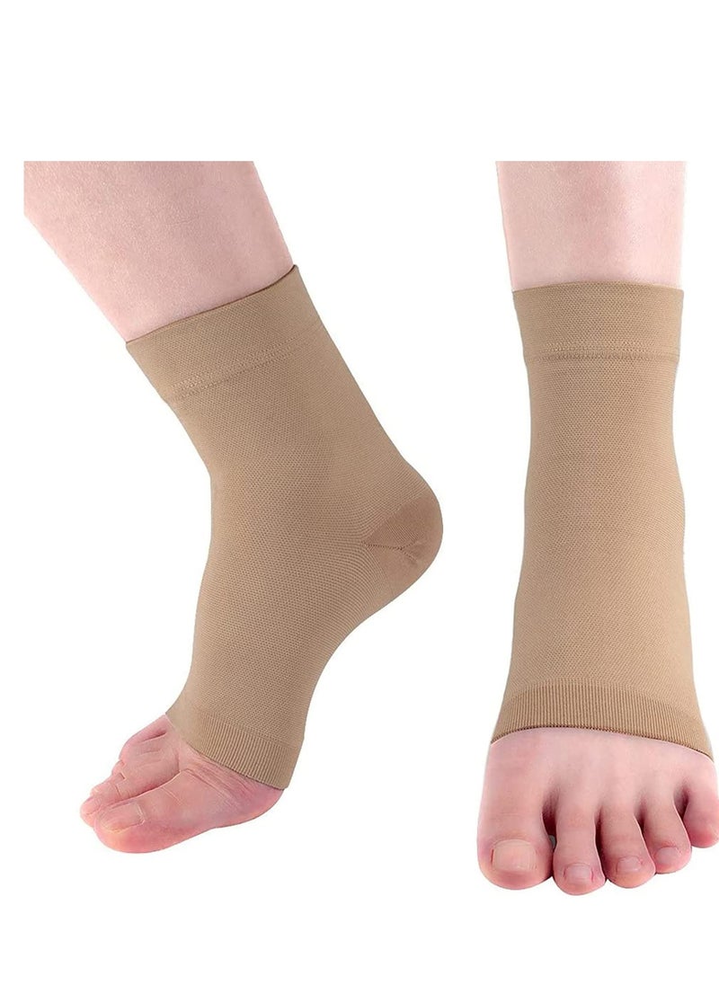 SYOSI Ankle Compression Sleeve For Sprained Open Toe Socks Breathable Elastic Thin Brace  - Image 1