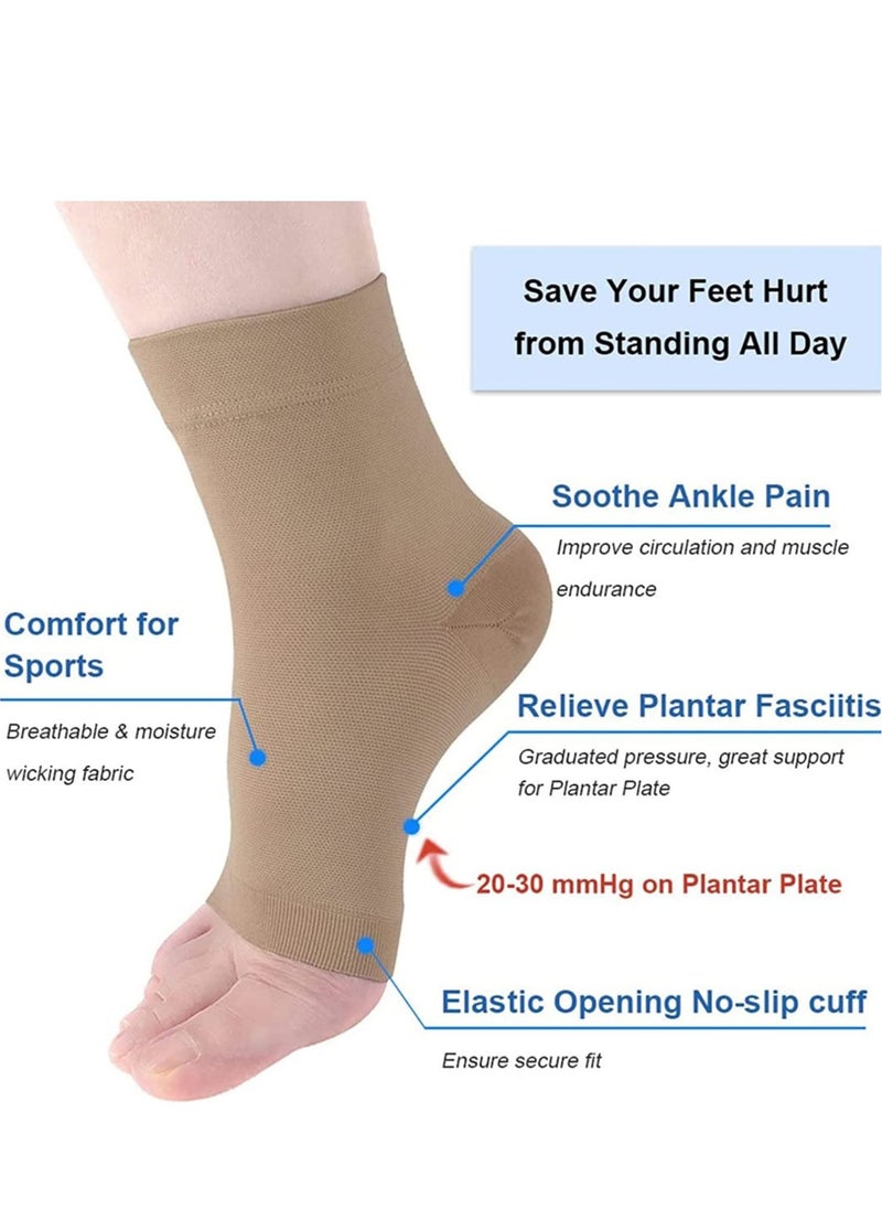 SYOSI Ankle Compression Sleeve For Sprained Open Toe Socks Breathable Elastic Thin Brace  - Image 3