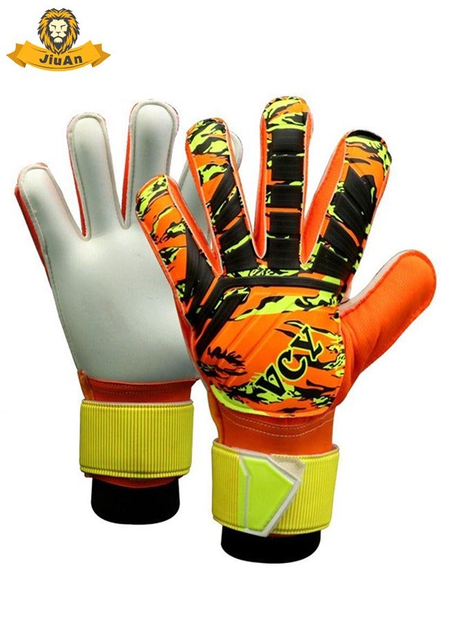 جيوان قفازات حارس مرمى جديدة مضادة للانزلاق ومقاومة للتآكل، مناسبة للكبار والأطفال، مصنوعة من اللاتكس، سميكة، للتدريب على كرة القدم. - Image 1