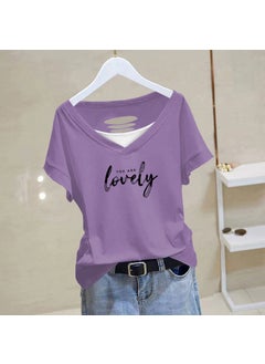 Generic 100% Cotton Hollow-Out Tee Women Summer Casual Plus Size Black-LoveLy [white]]  - Image 4