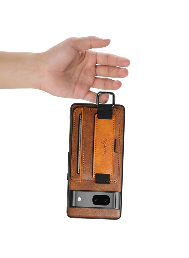 سوتين جراب لهاتف Googel Pixel 7 5G H13 محفظة بطاقات وحزام معصم وحامل جراب هاتف من البولي يوريثان - Image 5