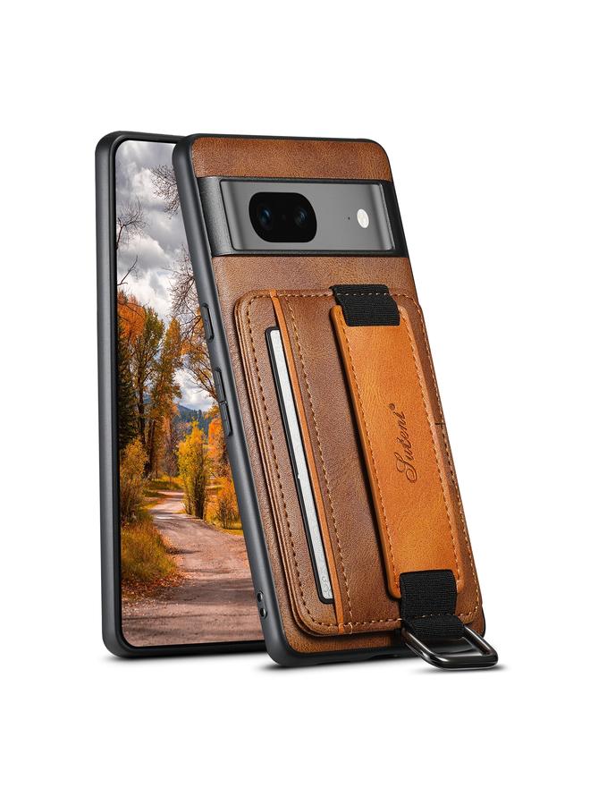 سوتين جراب لهاتف Googel Pixel 7 5G H13 محفظة بطاقات وحزام معصم وحامل جراب هاتف من البولي يوريثان - Image 1