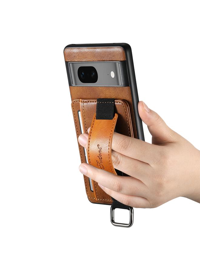 سوتين جراب لهاتف Googel Pixel 7 5G H13 محفظة بطاقات وحزام معصم وحامل جراب هاتف من البولي يوريثان - Image 3