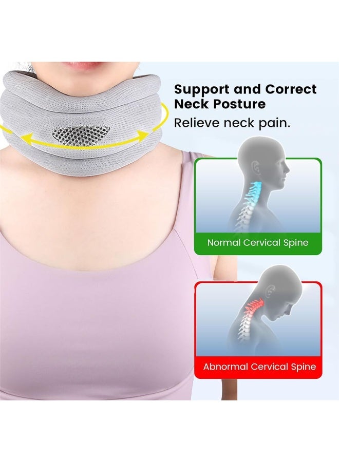 Neck Brace, Soft Foam Cervical Collar Neck Brace for Sleeping, Adjustable  Breathable Neck Support Wrap – Relieves Cervical Spine Pressure, Keeps Vertebrae Stable  Reduces Stiffness - Image 2