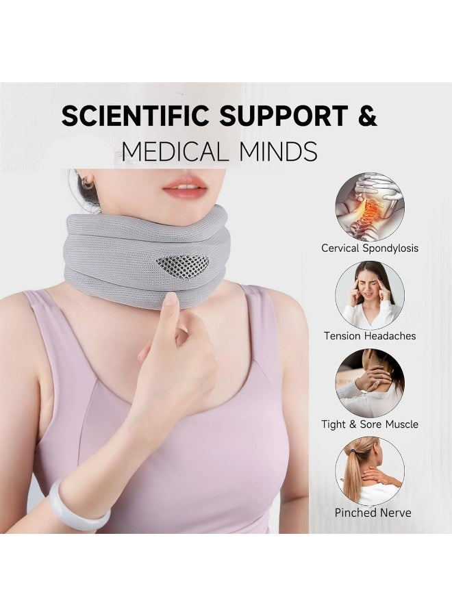Neck Brace, Soft Foam Cervical Collar Neck Brace for Sleeping, Adjustable  Breathable Neck Support Wrap – Relieves Cervical Spine Pressure, Keeps Vertebrae Stable  Reduces Stiffness - Image 3