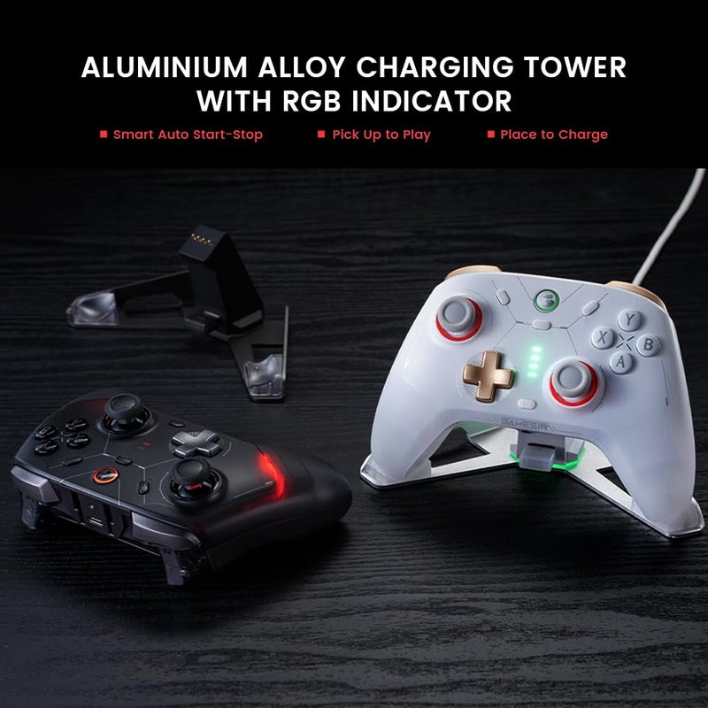 GameSir Cyclone 2 Wireless Controller with Charging Dock, White - Image 5