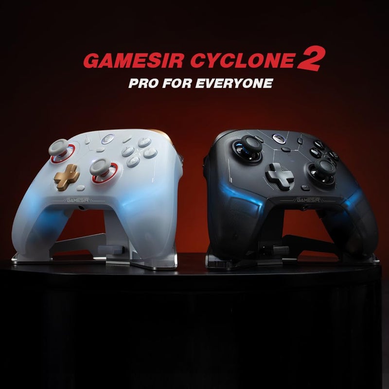 GameSir Cyclone 2 Wireless Controller with Charging Dock, White - Image 2