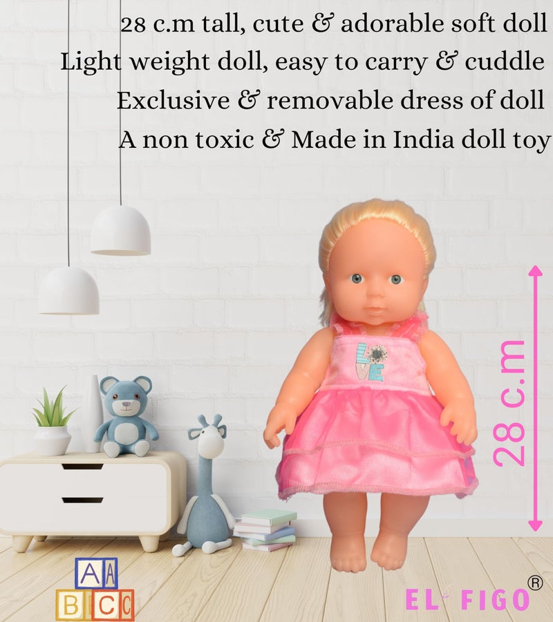 EL FIGO Real Looking Soft Doll for Kids - Toy for Kids or Girls with Hair Rotatable Arms & Legs (28 c.m Height) - Image 5