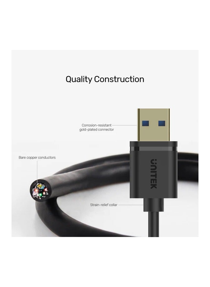 UNITEK كابل تمديد USB 3.0 موصل نوع A ذكر إلى أنثى لنقل البيانات متوافق مع بلاي ستيشن، VR، فلاش USB، قارئ بطاقات، قرص صلب، سيارة، كاميرا ويب، جهاز استقبال واي فاي، تلفاز EXT...  - Image 3