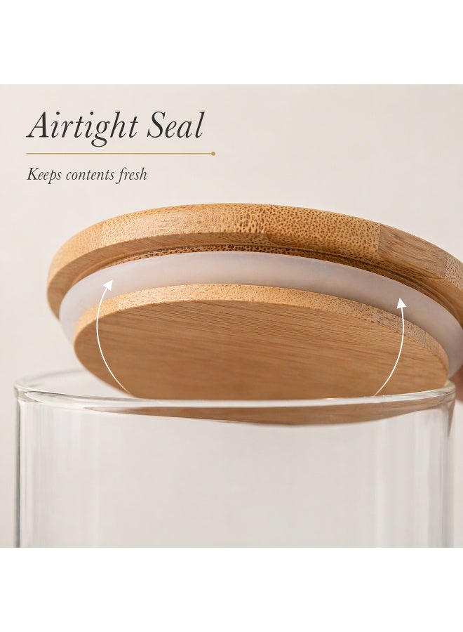 Homesmiths Airtight 3L Glass Storage Jar with Bamboo Lid – BPA-Free Borosilicate Food Container for Kitchen Pantry, Eco-Friendly Large Capacity Storage Jar - Image 4
